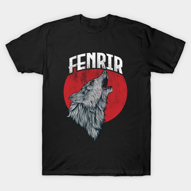 Fenrir Funny Wolf Gift T-Shirt by CatRobot